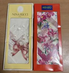 NINA RICCI刺繍ハンカチ、KENZOハンカチのサムネイル