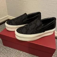 Salvatore ferragamo スニーカー ブラック レースデザインのサムネイル