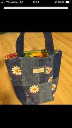 デニムハンドメイドバッグ