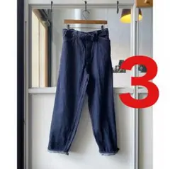 COMOLI コモリ　デニム ベルテッドパンツ(A03-03001)