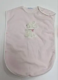 ファミリア　ピンク ウサギ刺繍 フリーススリーパー