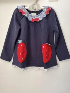 新品 ベイビーチアー いちごポケットプルオーバー 110