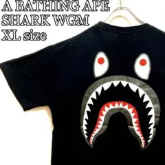 【人気】A BATHING APE WGM 両面プリント XL シャークTシャツ