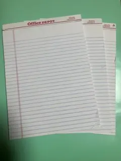 Office DEPOT リーガルパッド　罫線入り　オフィスデポ