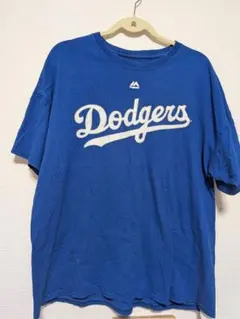 Dodgers ドジャース　Tシャツ Majestic 青 半袖