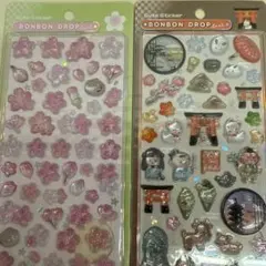 クーリア ボンボンドロップシール 古都めぐり 桜 和柄 正規品 京都 奈良 2種