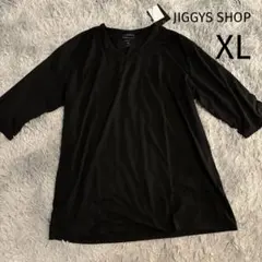 【新品タグ付】JIGGYS SHOPストレッチＶネックTシャツ七分袖のサムネイル