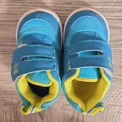 【14.5cm】IFME スニーカー 青/黄 マジックテープ