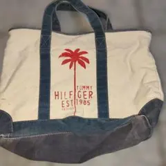 TOMMY HILFIGER,　トミーヒルフィガー トートバッグ　帆布　大容量