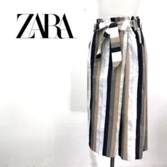 ZARA コットンリネンスカート　ザラスカート　スカート　ロングスカート