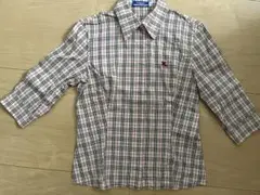 BURBERRY BLUE LABEL ノバチェック フリルブラウス 半袖 S - メルカリ