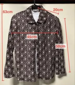 婦人　レース　上着　ブラウス　茶色