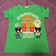 DOUBLE ハンバーガー Tシャツ 100cm グリーン