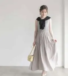 【未使用タグ有】fifth 【星玲奈レコメンド】バックリボンティアードワンピース