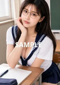 AIアートポスター A4 美女 ナチュラル系　スクールガール　高画質