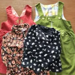 女児 120～130 秋冬物 衣類 子供服 ジャンパースカート まとめ売り
