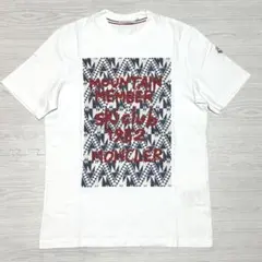 極美品 モンクレール Tシャツ 2022 ホワイト XS 国内正規品 3S636 