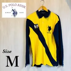 U.S. POLO ASSN ポロアッスン 長袖ポロシャツ ロゴ刺繍 ワッペン