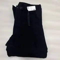 GU コンパクトワイドカーゴパンツ S ブラック
