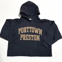 ネイビー　パーカー　フード　紺　裏起毛　earth music&ecology