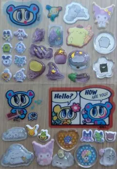 シール　おすそ分け　おはじき