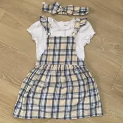 チェック柄ワンピース3点セット　next