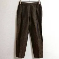 美品 s0794【ビューティーアンドユース】レオパードテーパードパンツ タック入