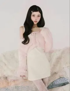 ケーブルニットソーセットミニワンピース ダーリッチ IVO　Darich