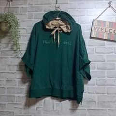 ディズニー パーカー ロゴ ミッキープリント ドルマンスリーブ 大人可愛い F