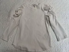 GU 白　ギャザースリーブ　パフスリーブ 長袖 Tシャツ S