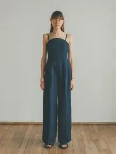 clane ラウンドカットルーズオールインワン