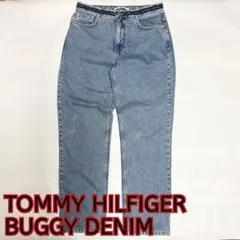 トミーフィルヒィガー　バギーデニム　ベルトテープデザイン