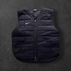 00s NIKE ハーフジャケット　中綿　ベスト　ブラック　メンズ　M インナー