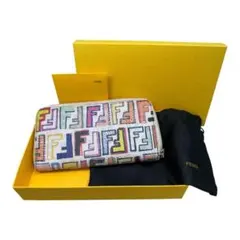 FENDI ロングウォレット モンスター バグズアイ ベージュ ラウンド 