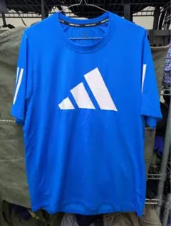 adidas Tシャツ ブルー ビッグロゴのサムネイル