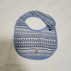 ファミリア スタイ よだれかけ 青 ブルー