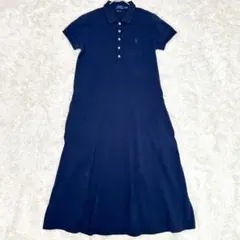 ポロラルフローレン　ポロシャツワンピース　刺繍ロゴ　　定番　XSサイズ　ロング