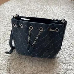 joutie マイクロスタッズミニ巾着バッグ ネイビー