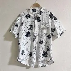 ティグルブロカンテ ミツバチ唐草柄 プルオーバー 半袖シャツ 総柄 アロハシャツのサムネイル
