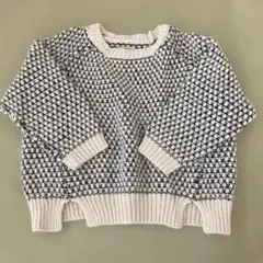 黒と白　ニット　セーター　オーシャンアンドグラウンド 100