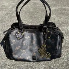 極美品✨アナスイ ウォールデコハンドバッグ ボストンバック型 総柄 レザー