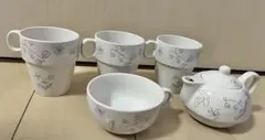 スタッキングマグカップ ティーポット セット 花柄　未使用品のサムネイル