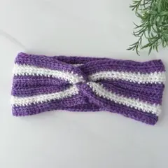 61｜ヘアバンド｜ヘアターバン｜毛糸ハンドメイド｜ツイストデザイン