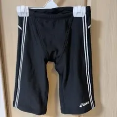 asics 競泳水着 ハーフスパッツ ブラックのサムネイル