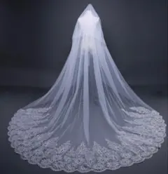 ※3月限定出品※値下げしました※ロングホワイトウェディングベール
