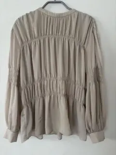 NATURAL BEAUTY BASIC 長袖ブラウス ベージュ S