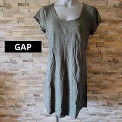 【GAP】オリーブ 半袖　チュニック ロング丈　Tシャツ