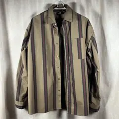 AZUL by MOUSSY ストライプシャツ Fサイズ 古着