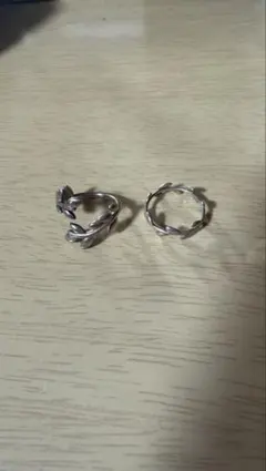 即発送】【美品】ノースワークス 25¢フェザー&パッチワークリング 2個