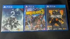 PS4 ソフト3本セット COD BO4 ボーダーランズ3 Destiny2